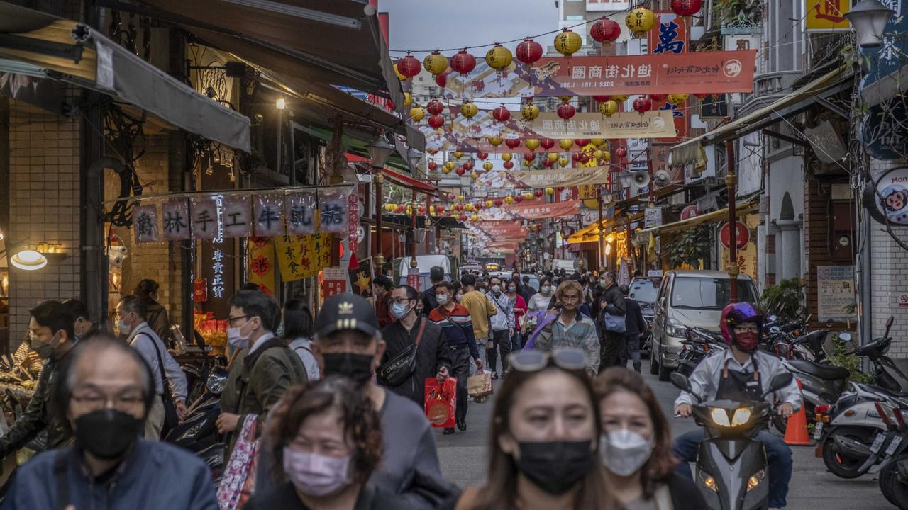 The streets of Taipei – Taiwan’s capital – during Lunar New Year. Picture: Lam Yik Fei/Getty Images