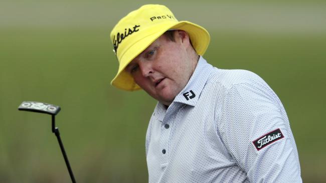 Jarrod Lyle sporting his yellow hat. Picture: AP Photo