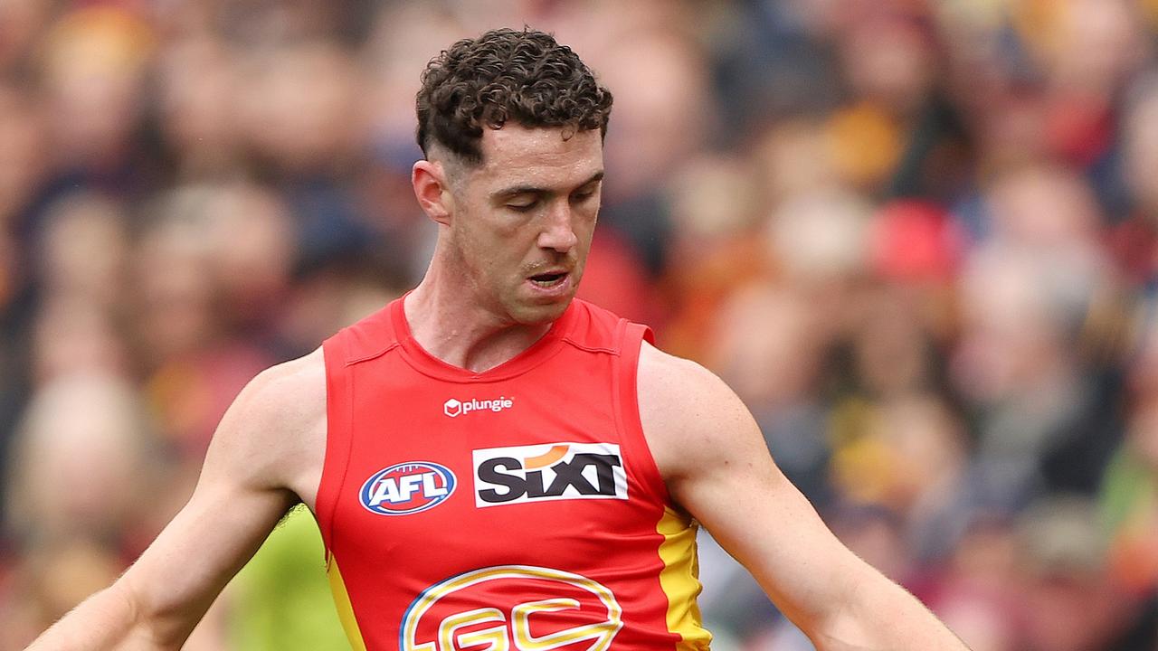 Adelaide, AUSTRALIA – AUGUST 5: Sam Flanders of the Suns during the 2023 AFL Round 21 match between the Adelaide Crows and the Gold Coast SUNS at Adelaide Oval on August 5, 2023 in Adelaide, Australia. (Photo by Sarah Reed/AFL Photos via Getty Images)