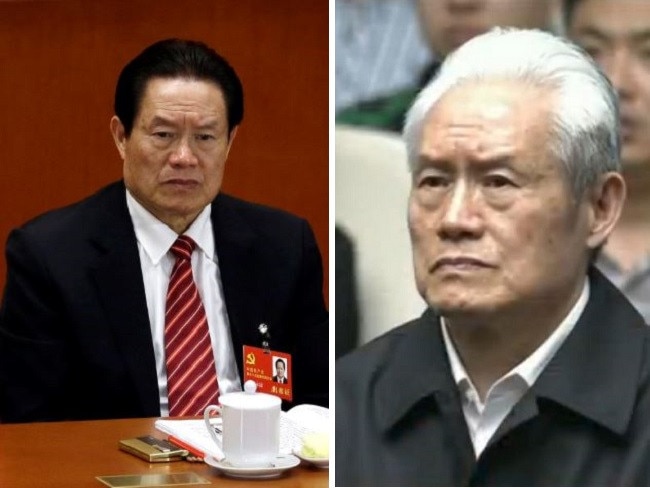 Zhou Yongkang, before (2012) and after (2015) his detainment.