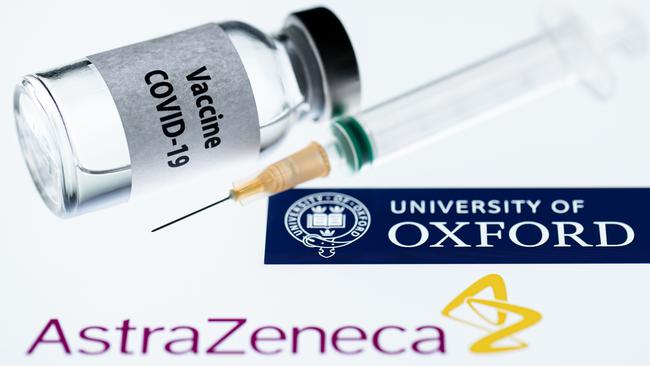 AstraZeneca company and University of Oxford’s Covid vaccine. Picture: AFP