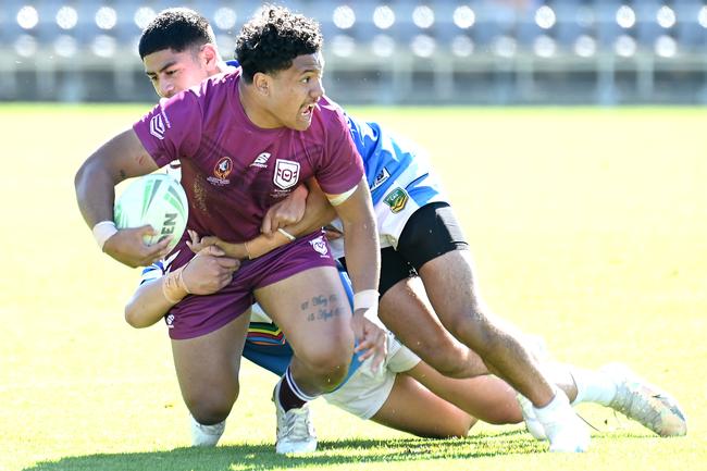 In 2023 John Fineanganofo played for the Queensland and Australian schoolboys. Picture, John Gass