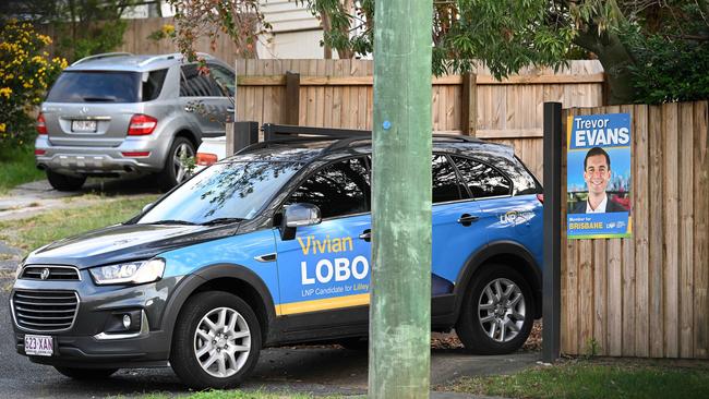 LNP candidate for the seat of Lilley, Vivian Lobo, leaves his home in Wilston, Brisbane. Picture: Lyndon Mechielsen