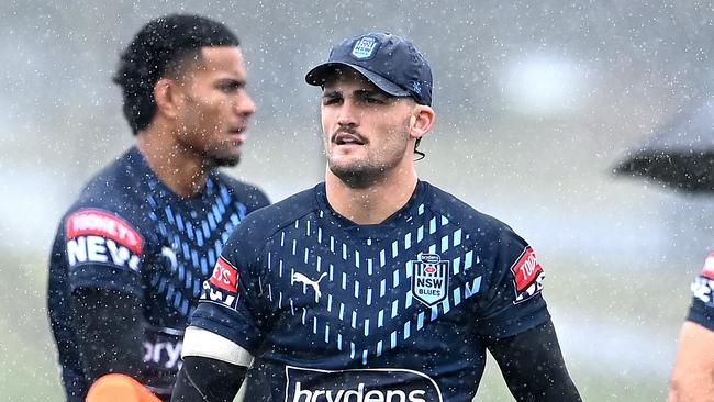 Nathan Cleary holds the key for the Blues in Origin III. Picture: Bradley Kanaris/Getty Images