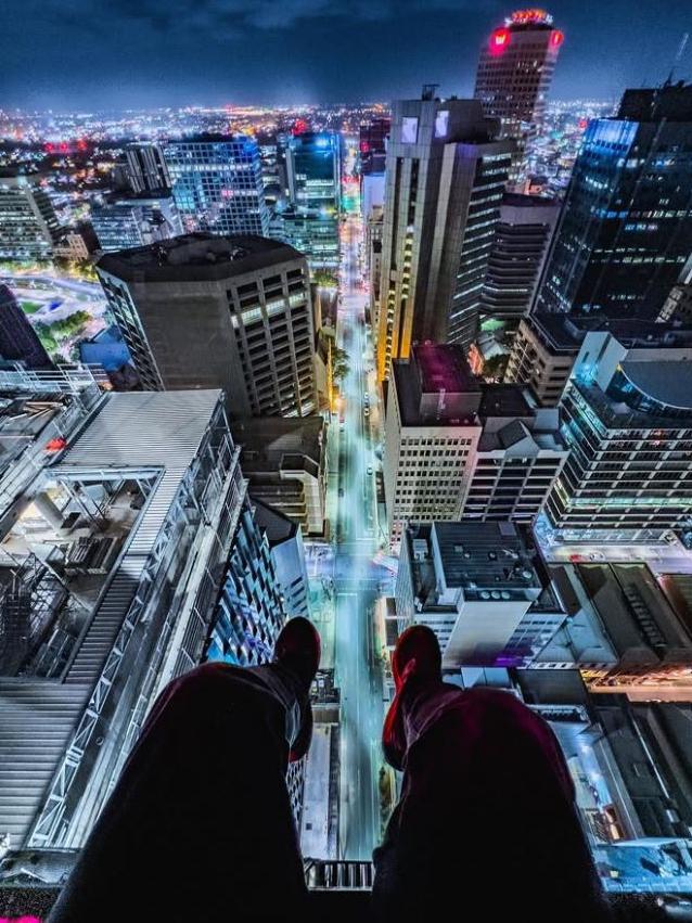 Adelaide youngsters are sharing images of death-defying “urbex” stunts on social media. Picture: Instagram