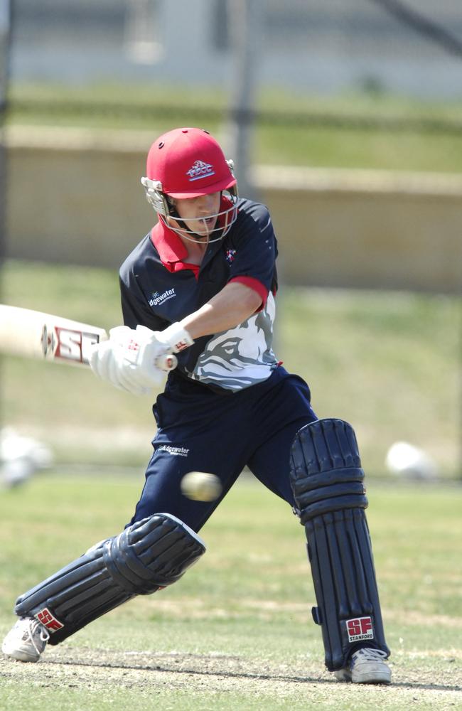 Tim O'Brien batting for the Bulldogs.