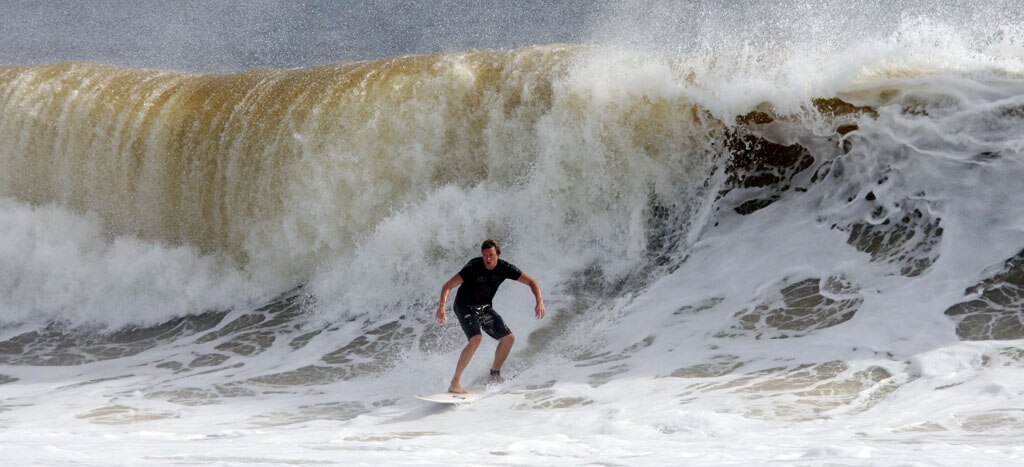 Alexandra Headland gets good lefts and rights for longboarders and shortboarders alike. Picture: Nicholas Falconer