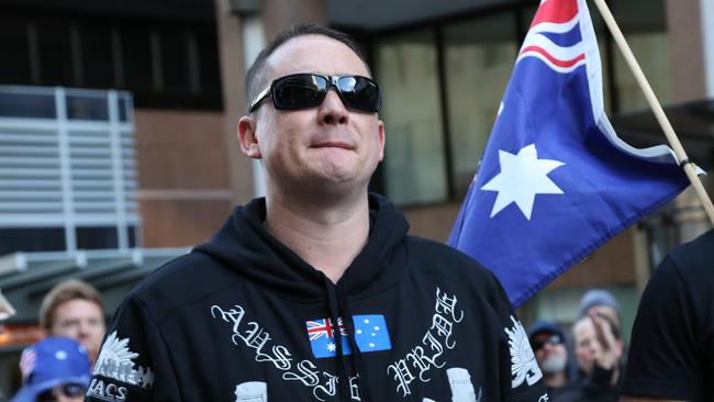 UPF leader Ralph Cerminara at a Reclaim Australia rally in Sydney. Picture: AAP Image / Richard Milnes