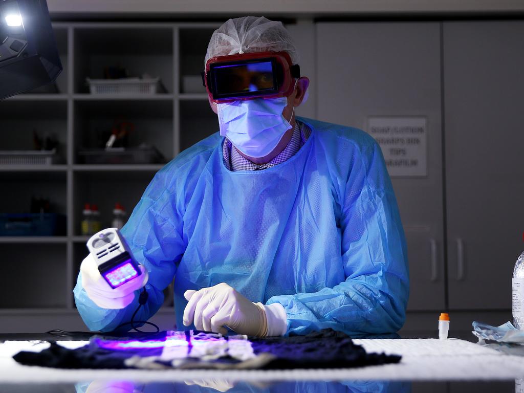 SUNDAY TELEGRAPH 3/10/18NSW Health Pathology forensic biologist Dr David Bruce pictured at NSW Forensic and Analytical Science Service Centre in Lidcombe today doing some DNA testing. Pic, Sam Ruttyn