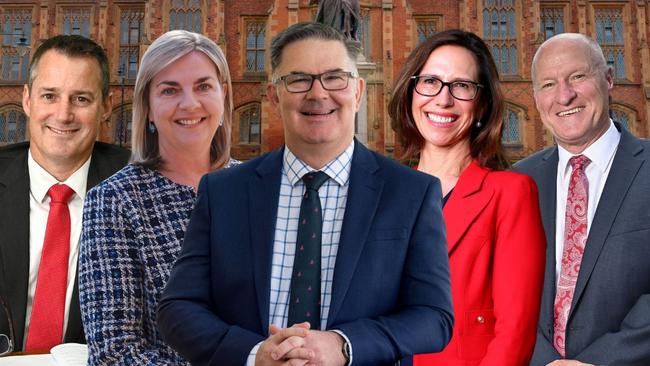 The pay packets of Qld’s elite grammar school principals can be revealed, including Dr John Kinniburgh, Dr Marie Perry, Timothy Kelly, Jacinda Euler and Richard Morrison.