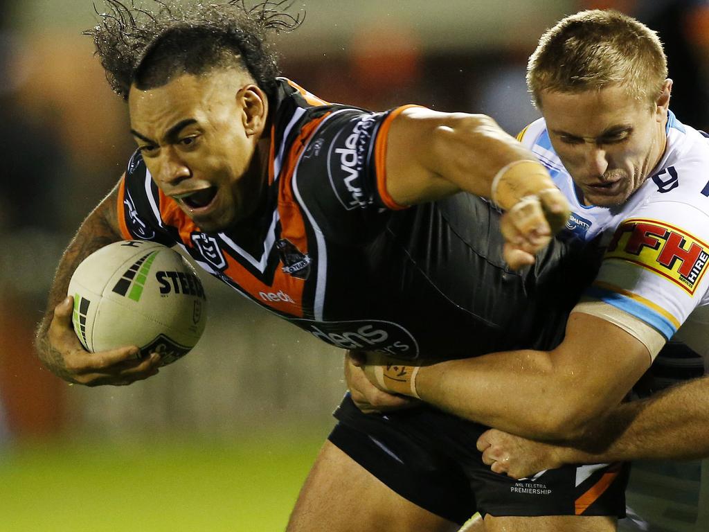 Mahe Fonua in action for Wests back in 2019. Picture: AAP Image/Darren Pateman