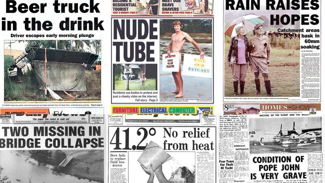 A collage of Tweed Daily News fronts for the wrap