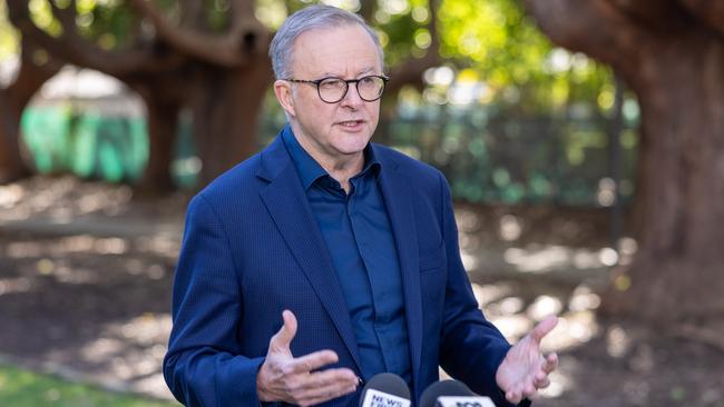 Prime Minister Anthony Albanese on Saturday. Picture: NCA NewsWire / Seb Haggett