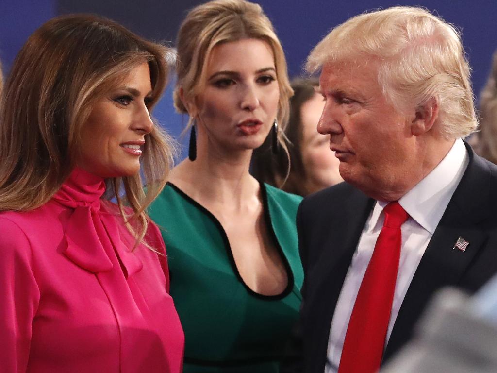 Melania and Ivanka Trump have reportedly not joined Donald Trump during his return to New York to face criminal charges. Picture: AFP