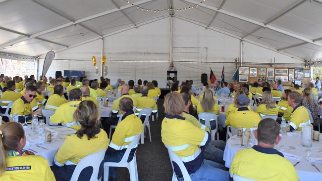 Premier Annastacia Palaszczuk speaking at the Stanwell Power Station 30 year celebrations.