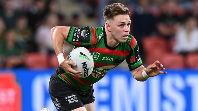 Blake Taaffe will be the least experienced starting player in NRL grand final history when he runs out for Souths on Sunday night. Picture: Bradley Kanaris/Getty Images