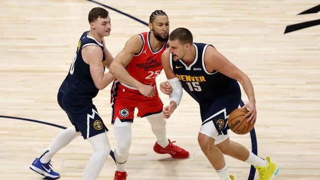 Simmons played as LA’s back-up centre - guarding Nikola Jokic - in the first round. (Photo by MATTHEW STOCKMAN / GETTY IMAGES NORTH AMERICA / Getty Images via AFP)
