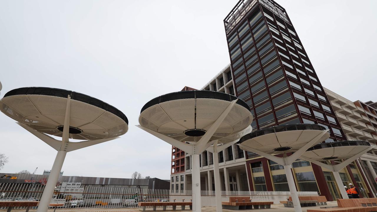 Air pollution filters at the Olympic village are just one measure out of many that address climate change at the Paris Games. Picture: Ian Langsdon / AFP