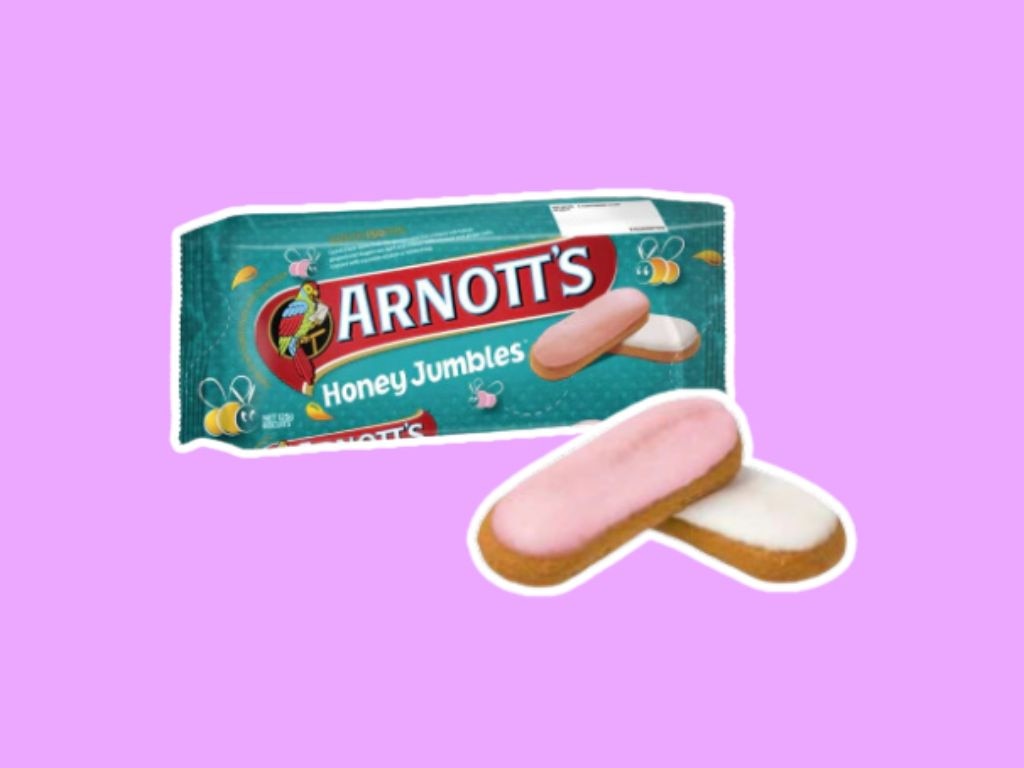 Arnott’s Honey Jumbles – These soft, spiced biscuits were a classic, but Arnott’s discontinued them in 2023, breaking hearts everywhere. First made in the 1800s, they remained a beloved snack for over a century. Picture: delicious.