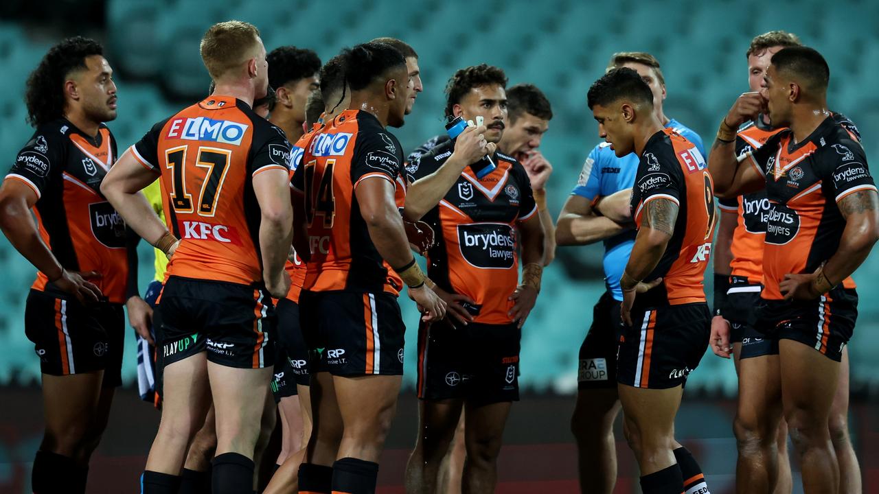 Wests Tigers were obliterated 72-6. Picture: Scott Gardiner / Getty Images