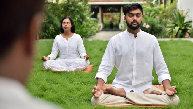 Guests practising yoga at Svatma.