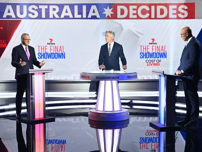Prime Minister Anthony Albanese and Opposition Leader Peter Dutton were both given a musical countdown to wind down their answers during 