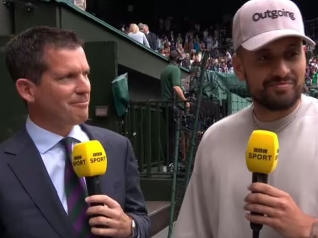 Nick Kyrgios told off at Wimbledon