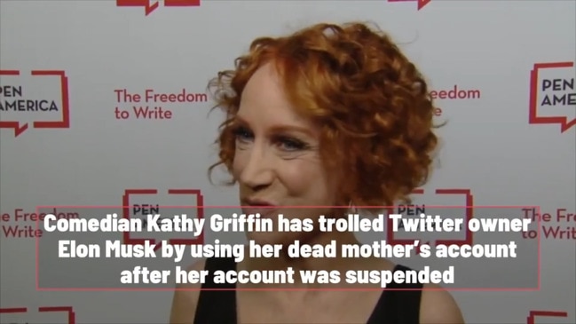 Kathy Griffin defies Twitter ban by using late mum's account