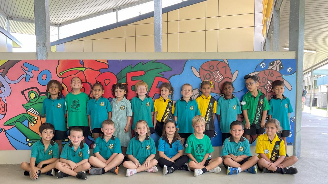 My First Year: Mareeba State School, Prep C. From back row: Theo, Lewie, Arliah-Louise, Lexia, Ashley, Henley, Marcus, Nehemiya, Xenobia, Fateh, Aaron.Front Row: Lirim, Kohen, Hudson, Dakota, Eloise, Jediah, Jayden, Janaali