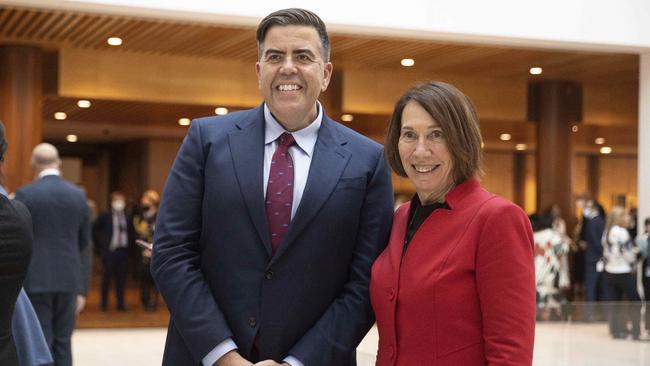 The new Speaker of the House of Representatives, Milton Dick, wit Senate president Sue Lines. Picture: Gary Ramage