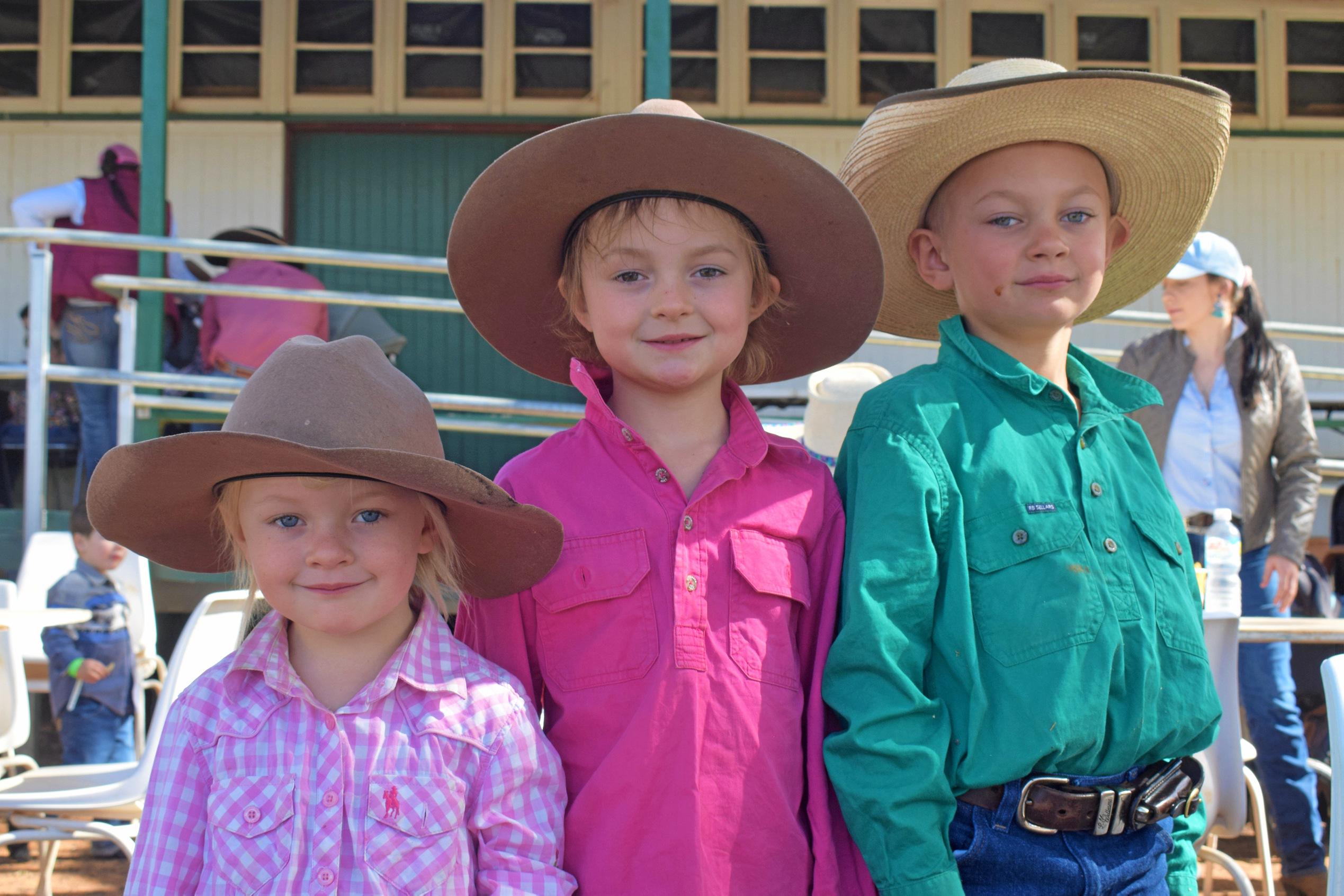 Lacey, Gemma and Rudy Mcinnerney at the Hannaford Gymkhana and Fete. Picture: Kate McCormack