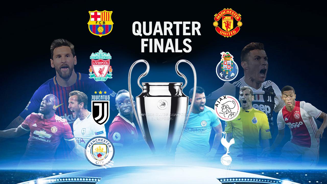These are the matches for the quarter-finals of the Champions