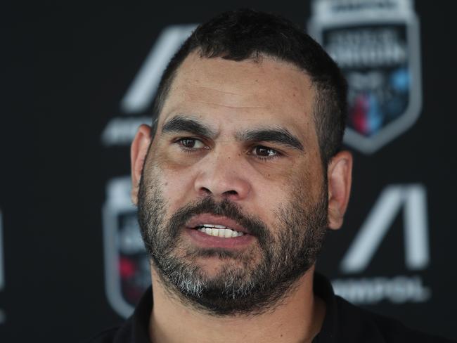 Queensland Maroons representative Greg Inglis during a press conference at the Pullman Quay Grand, Sydney. Picture: Brett Costello