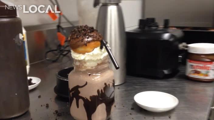 Epic Nutella doughnut chocolate milkshake