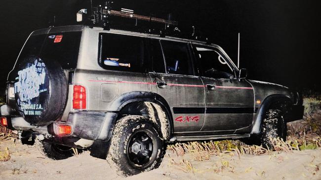 An SA Police evidence photo of Heinze’s 4WD, tendered during his trial.