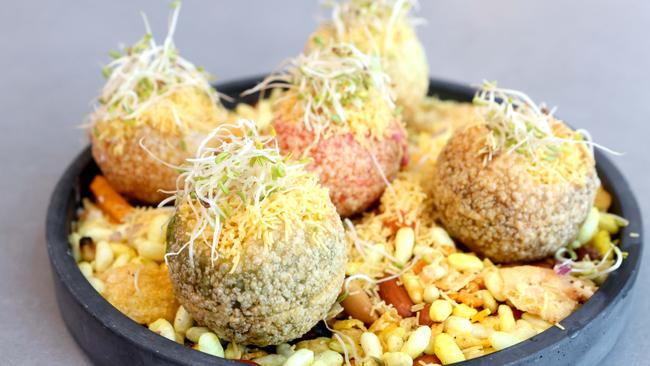 Joyful flavour balls at Old Monk. Picture: Steve Pohlner