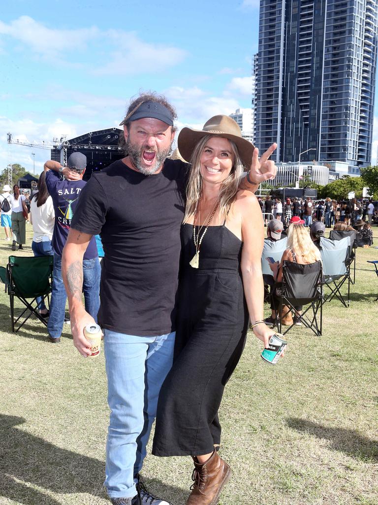 Finn Johnson and Mieke Elzer at the Smashing Pumpkins Concert. Picture: Richard Gosling