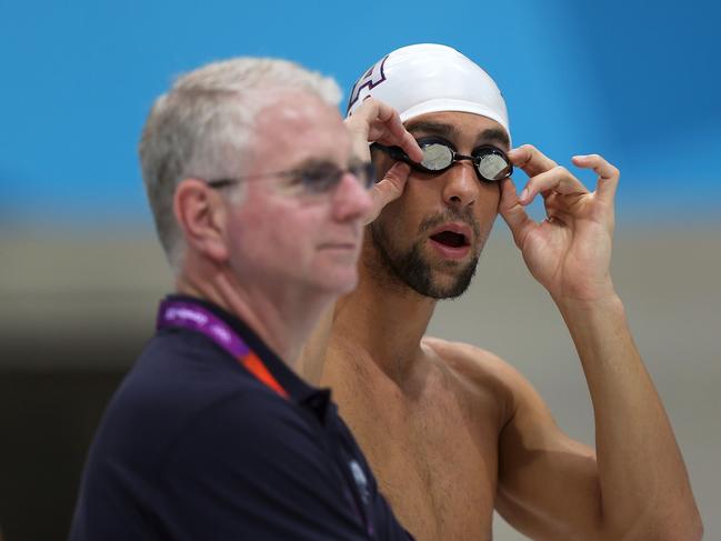 Bob Bowman, who coached Michael Phelps during his golden era, is currently coaching France’s Leon Marchand. Picture: Getty Images