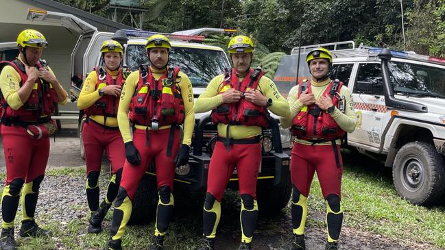 Swift water rescue teams from QFES in their full PPE. File Picture: Alison Paterson