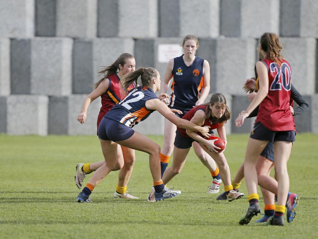 Fahan versus Scotch Oakburn in the Sports Association of Independent Schools Australian Rules girls grand final. Picture. PATRICK GEE