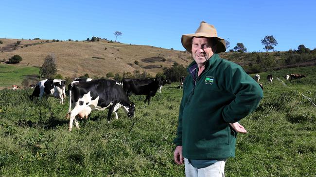 Sixth generation dairy farmer John Fairley said Wollondilly farmers are struggling to keep their herds alive with the ongoing drought. (AAP IMAGE / Robert Pozo)