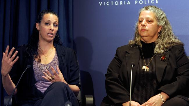 Fiona’s sister, Barbie McCarthy, and mother, Linda Miaris, fronted a police press conference on the 21st anniversary of Fiona’s death.