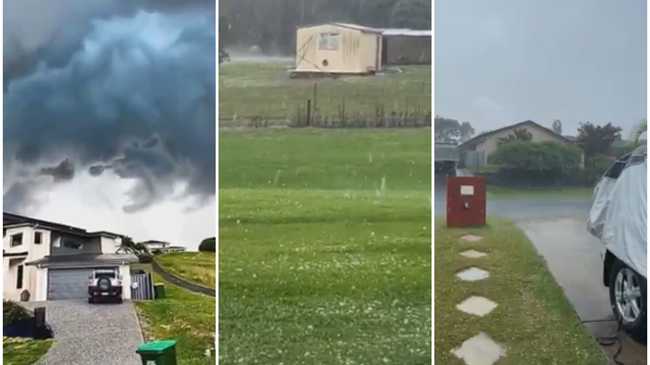 A serious hailstorm hit towns on the Coffs Coast on Friday evening.