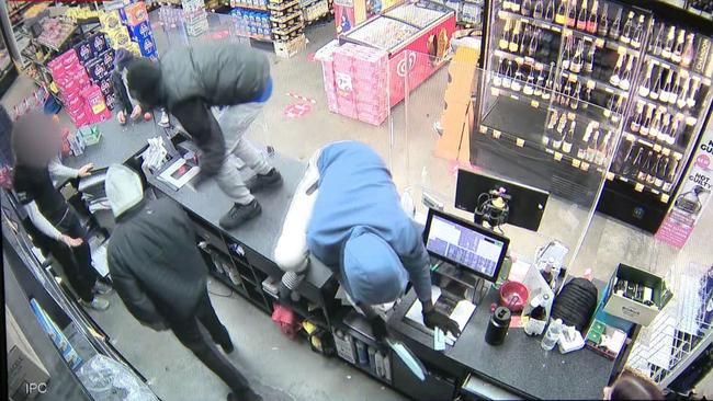 Police allege multiple shop workers were injured as the offenders, believed to be teenagers, hunted for cash and cigarettes. Picture: Supplied