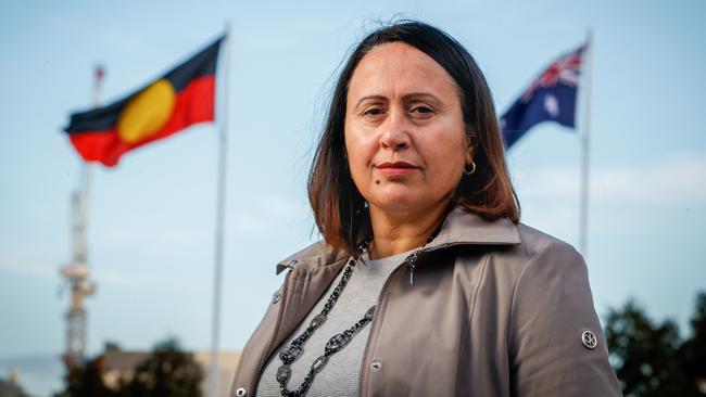 April Lawrie, Commissioner for Aboriginal Children and Young people in Victoria Square. Picture Matt Turner.