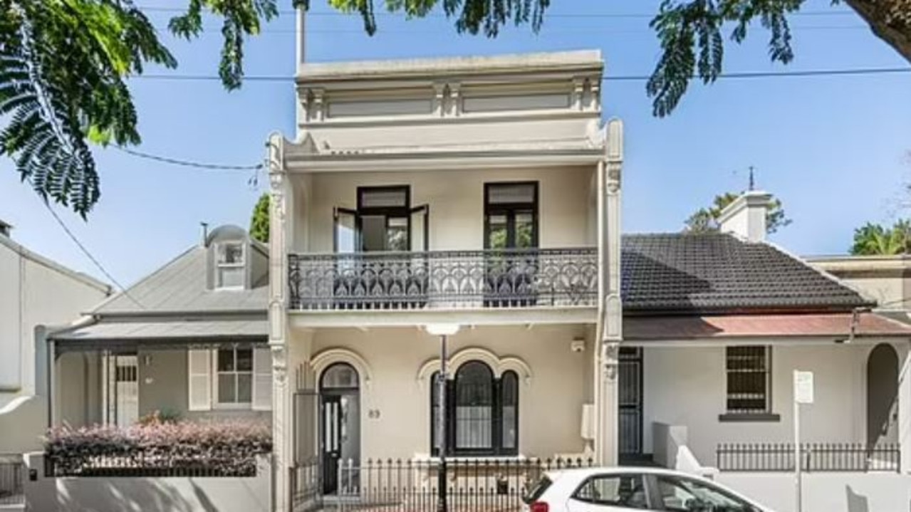 The house on Underwood Street in Paddington, Sydney, sold for $3.8 million