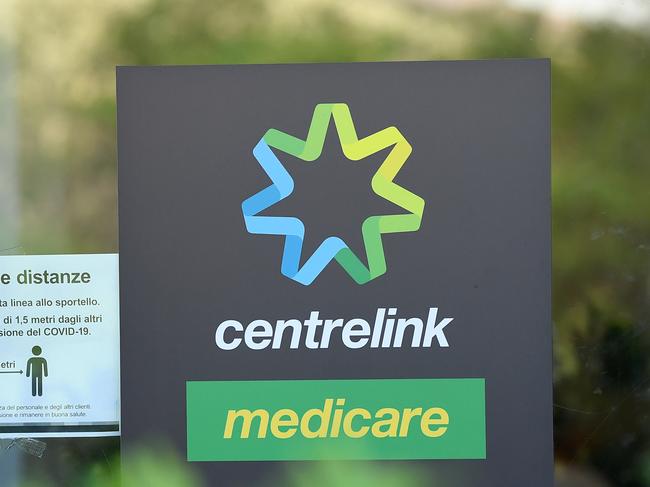 SYDNEY, AUSTRALIA - NewsWire Photos FEBRUARY, 02, 2021: Signage at a Centrelink and Medicare centre in Sydney. Picture: NCA NewsWire/Joel Carrett