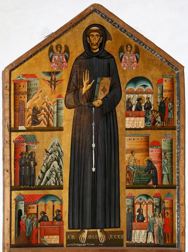 Bonaventura Berlinghieri, Saint Francis altarpiece, 1235 Tempera on wood, 160 x 123 cm; Pescia, Church of San Francesco