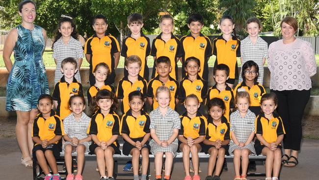 Nightcliff Primary School is one of the schools participating in the NT News’ My First Year liftout in 2020. <br/>Transition Elliott<br/>BACK ROW (L-R): Ms Elliott (Teacher), Savvina Evangelou, Harfateh Johal, Jack McManus, Lillie Sanderson, Rishann Pansal, Sharon Nelson, Stella Standfield, Ms Michelle (Teacher Assistant)<br/>MIDDLE ROW (L-R): Oscar McCann, Ella Woodcroft, Isaac Wojtowicz, Thanav Thummala, Kulnoor Kaur, Leo Arvidson, Nithya Parsi<br/>FRONT ROW (L-R): Bella Pangquee, Allegra Augusto-Da Silva, Marina Kruger, Amber Kaur, Juno Chorley-Cadwallader, Aaliyah Cross, Saisha Khadka, Izzy Janssen, Raquel Rowland<br/>Absent: Harrison Whitehead <br/>Picture: ADVANCEDLIFE SCHOOL PHOTOGRAPHY &amp; PRINT SPECIALISTS