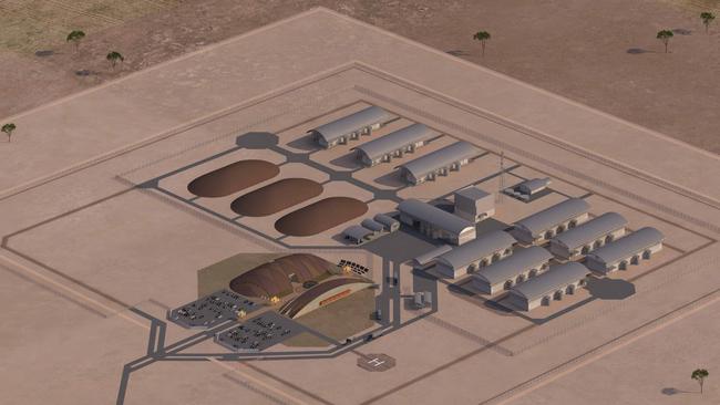 An artist's impression of the possible radioactive waste site at Napandee, near Kimba. Picture: Supplied